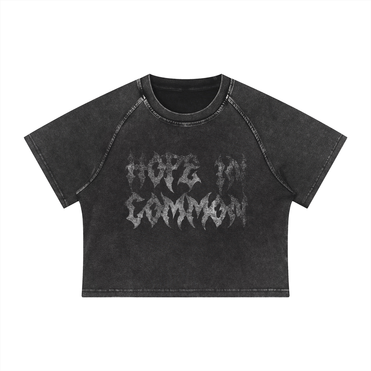 Women's Mineral Wash Raglan Crop T-Shirt