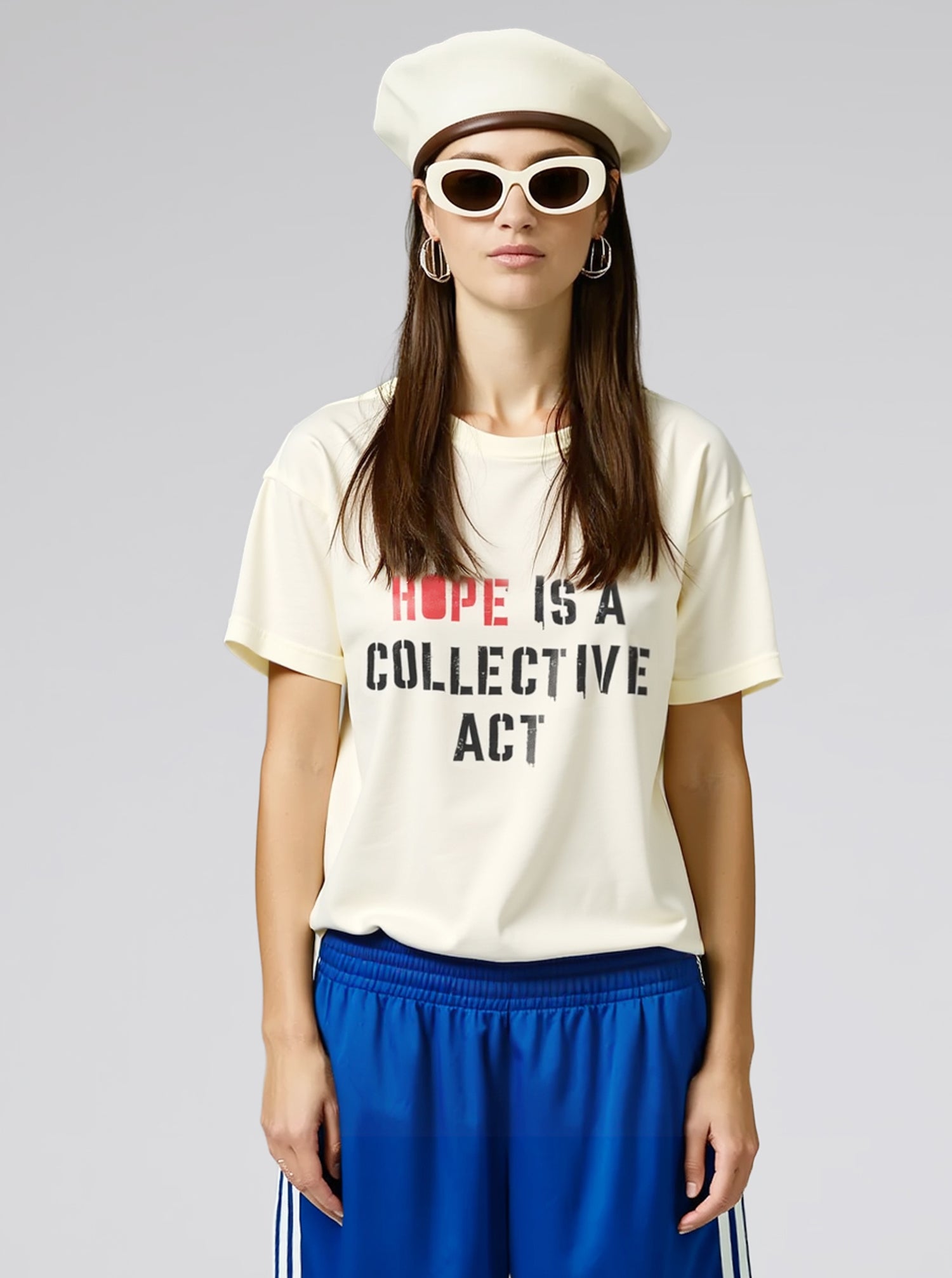 Hope is a Collective Act Unisex Off-White T-Shirt