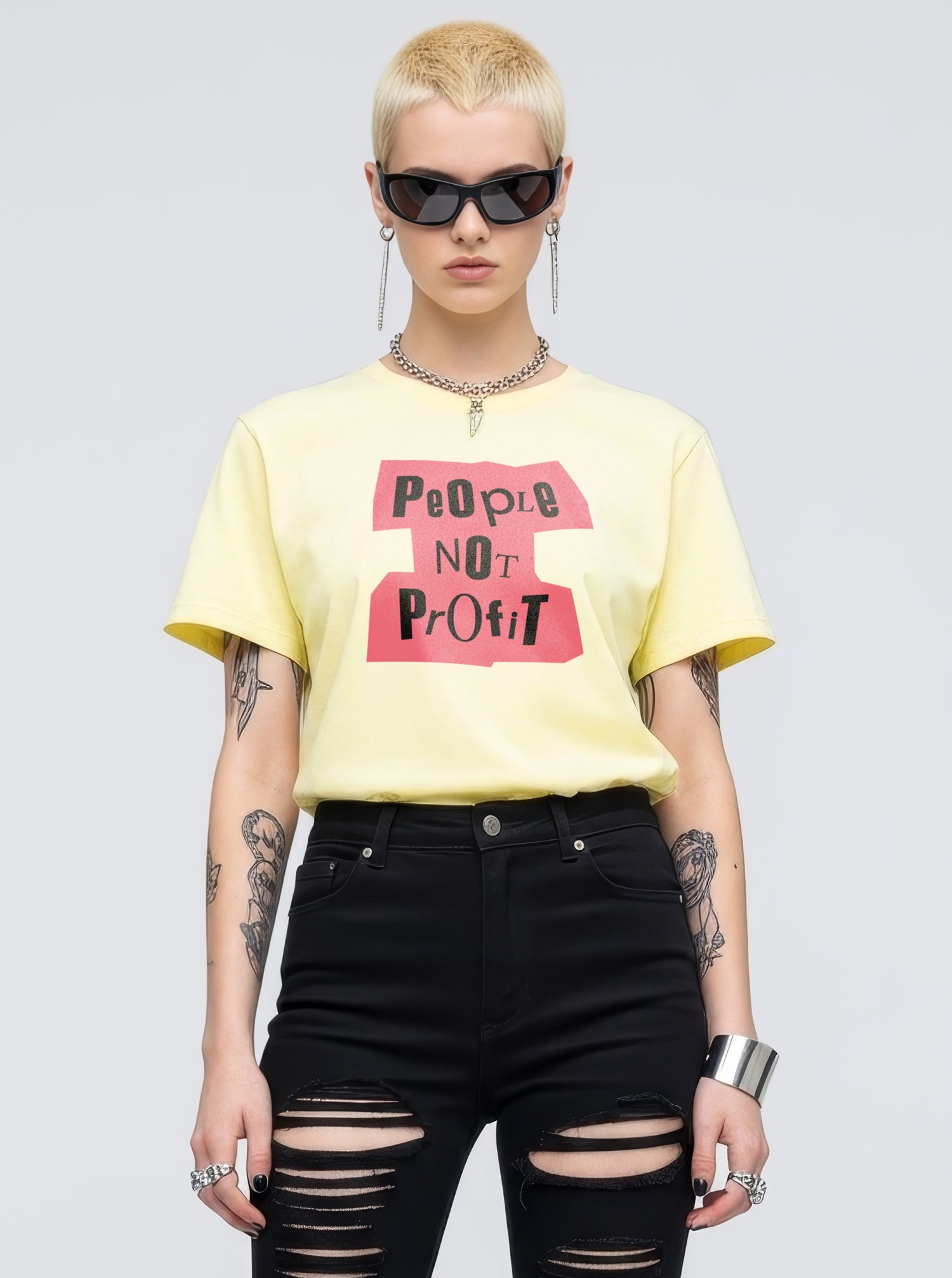 People not Profit Unisex Yellow T-Shirt