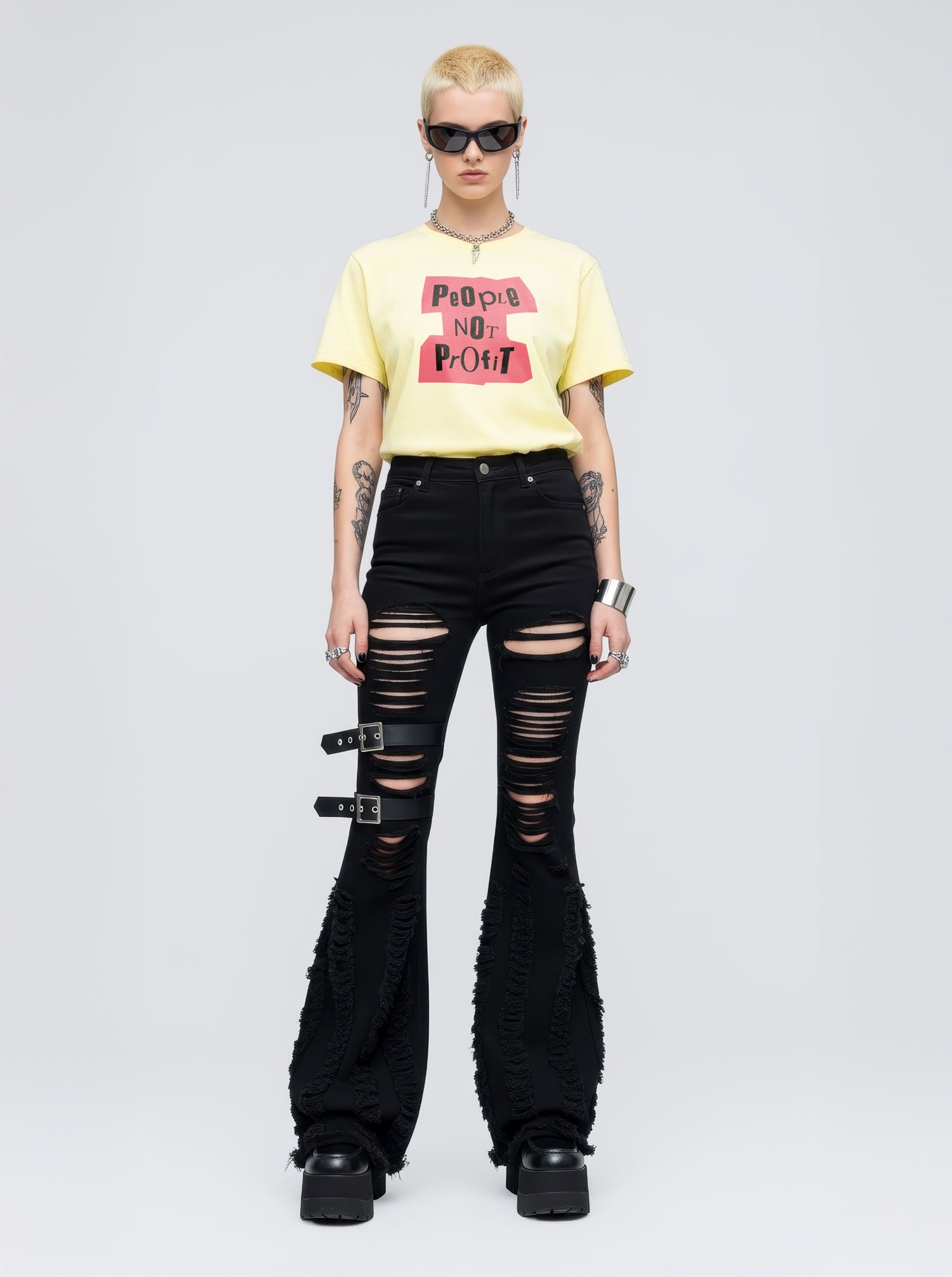 People not Profit Unisex Yellow T-Shirt