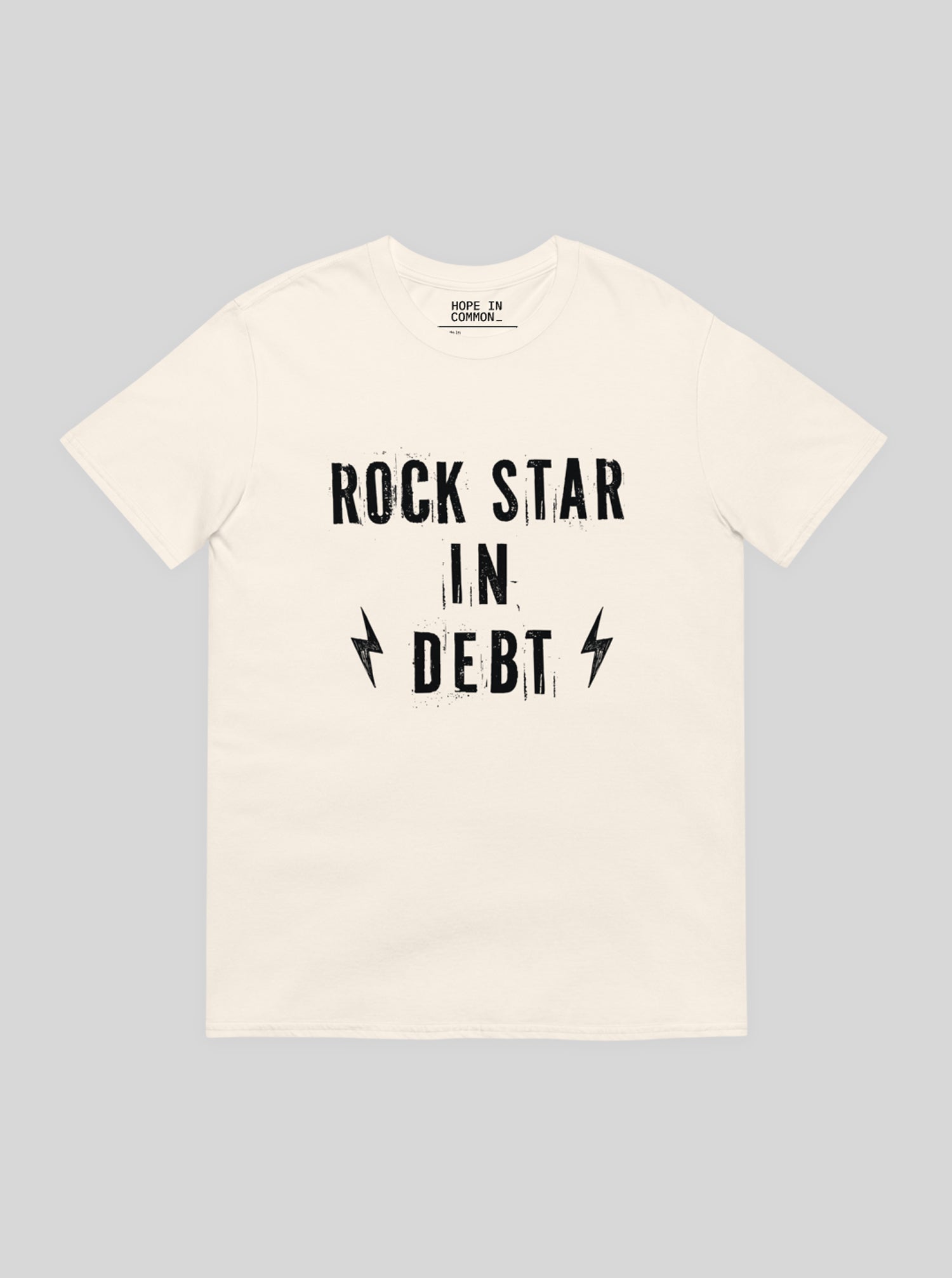 Rock Star in Debt Unisex Off-White T-Shirt