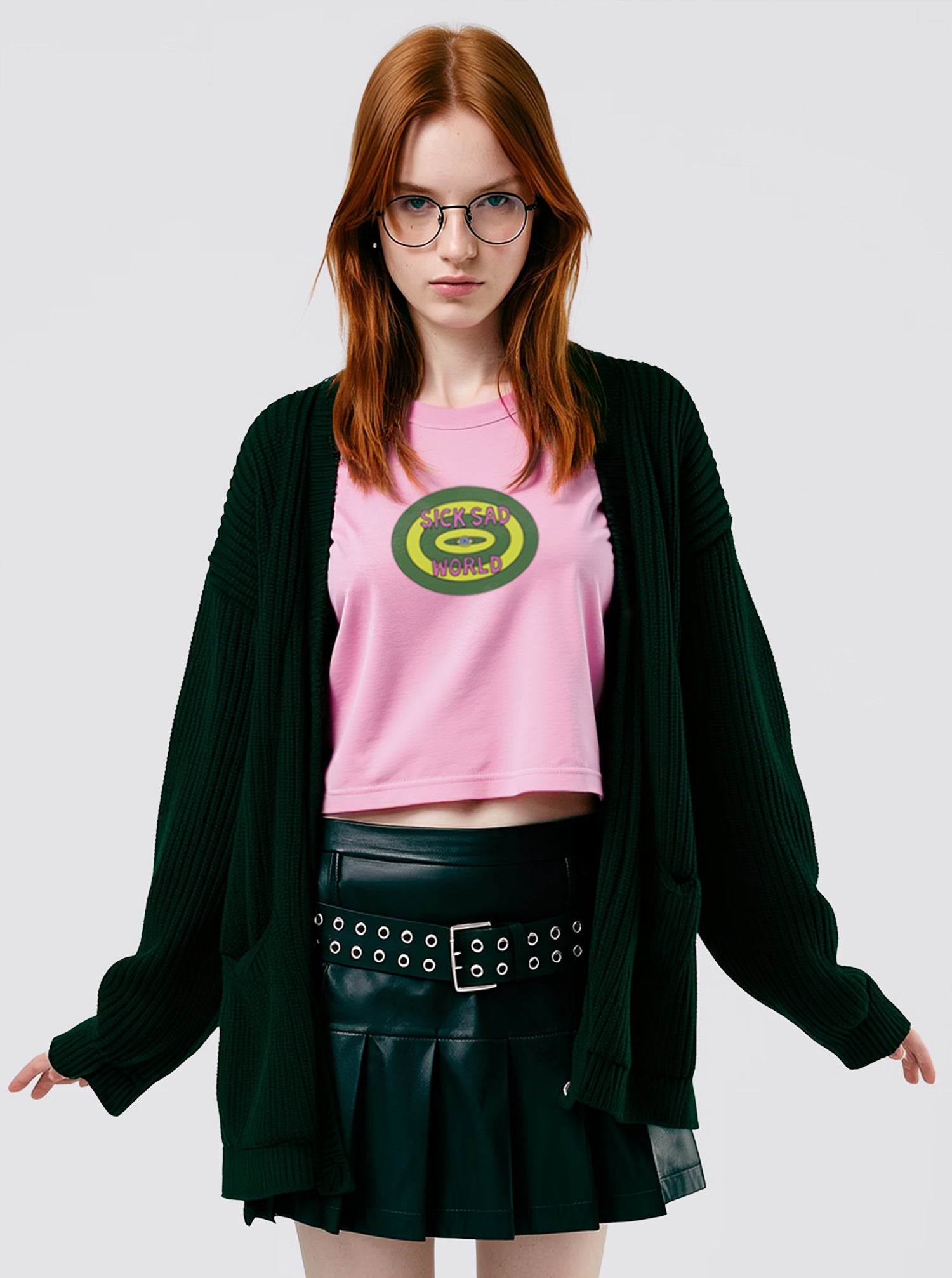 Sick Sad World Pink Crop Top