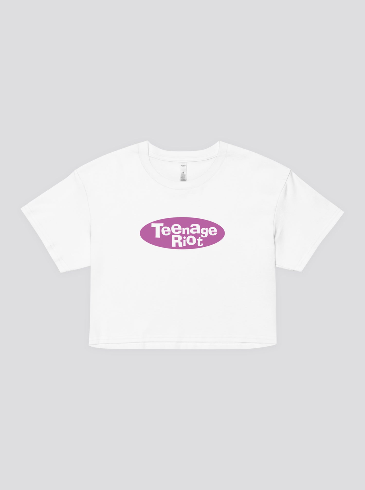 Teenage Riot white crop top