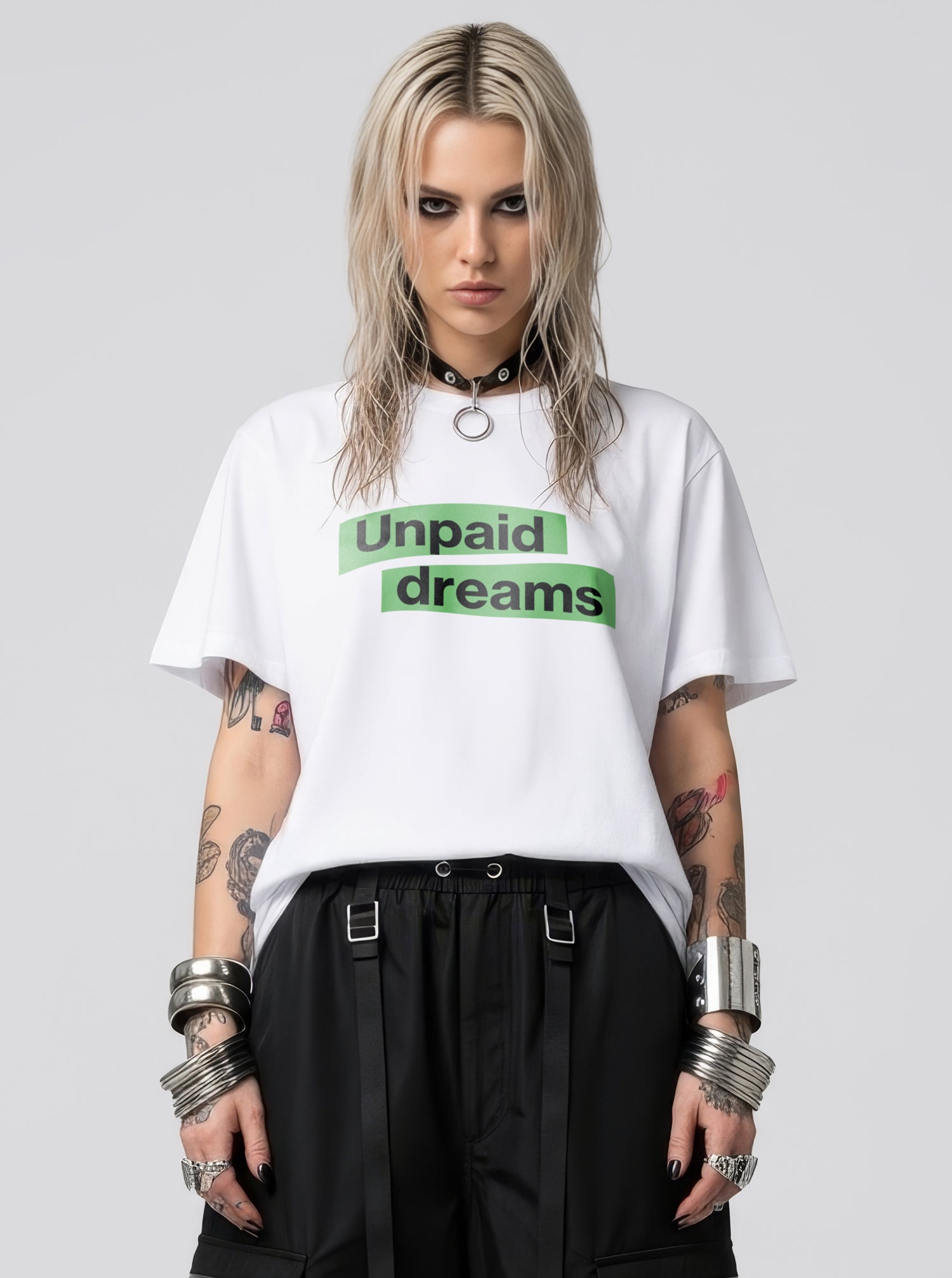 Unpaid Dreams Unisex White T-Shirt