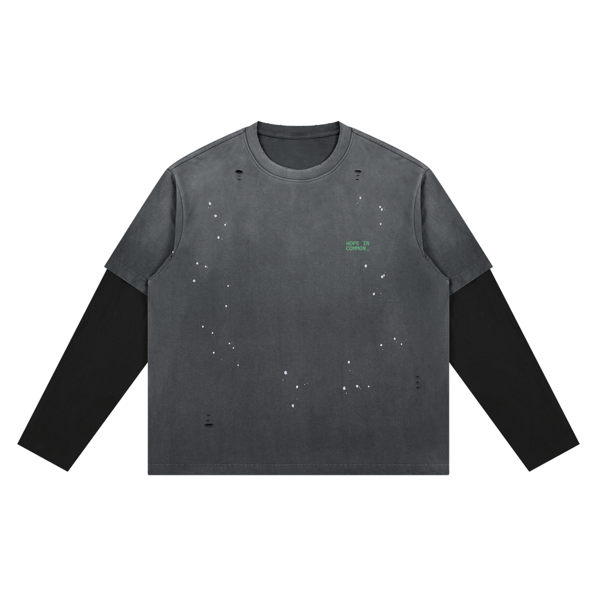 Unisex Vintage Wash Distressed Layer T-Shirt